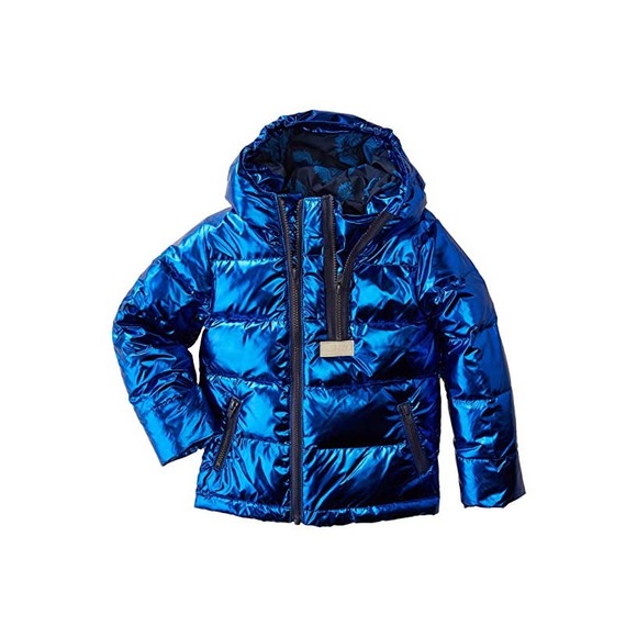 Kenzo Down Feather Metallic Blue Jacket - Picture 9 of 9